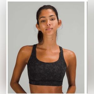 Lululemon Energy Bra B–D Cups Medium Support Hideaway Camo Deep Coal Multi